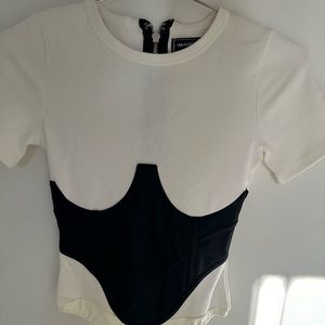 Maneire De Voir Corset Underbust T-Shirt